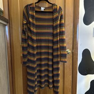 Live In The Moment Womens Sweater Cardigan Small‎ Thin 1975 Stripe Witchy Goth